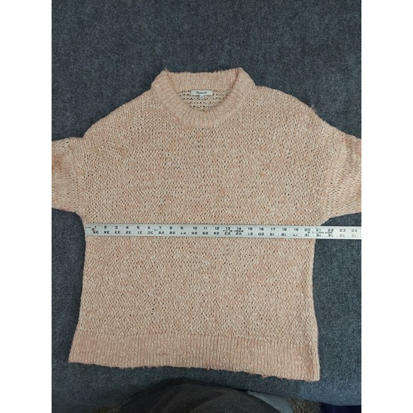 Madewell Sweater Womens Large Pink Chunky Knit Alpaca Wool Blend Crew Neck - Picture 8 of 12